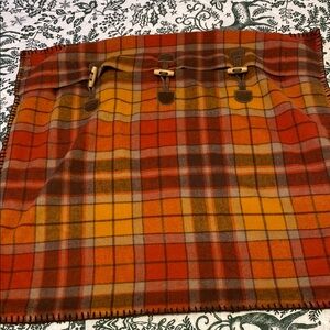 Plaid Wool Large pillow covers with Toggle Closures, great shape. Two covers
